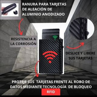 Cartera Tarjetero Automático con Monedero