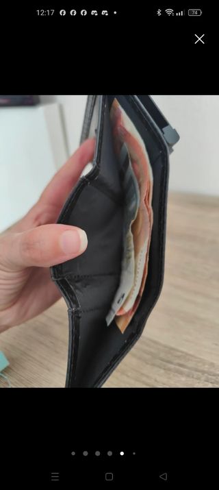 Cartera Tarjetero Automático con Monedero