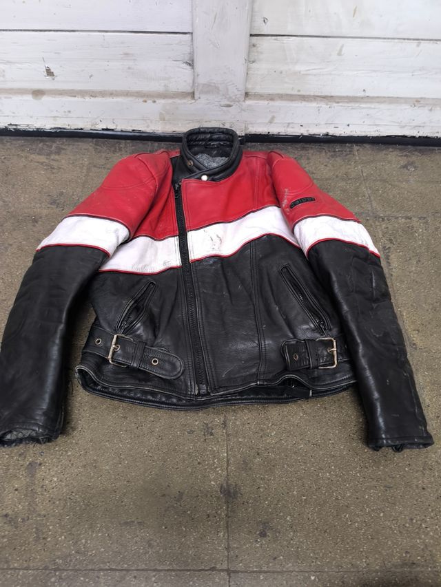 Giubbotto in pelle Delber Moto anni '80