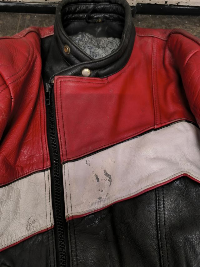 Giubbotto in pelle Delber Moto anni '80