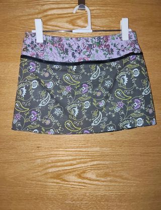 Minifalda reversible monedero y cinturón extraíble