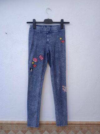 Leggings vaqueros con dibujos (H&M) T: 12-13 años 
