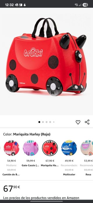 Maleta Infantil Trunki Roja
