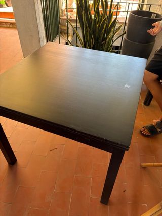 Mesa de comedor extensible de madera