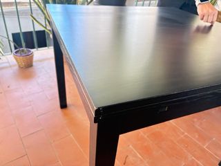 Mesa de comedor extensible de madera