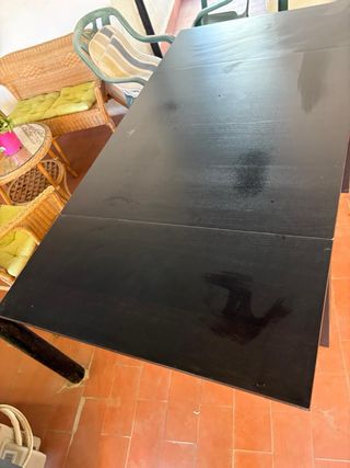 Mesa de comedor extensible de madera