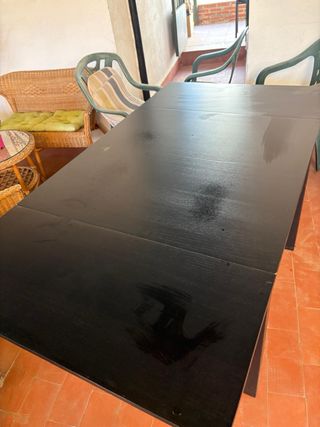 Mesa de comedor extensible de madera