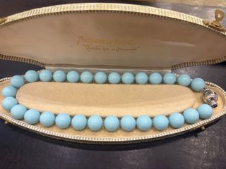 Collar Turquesas  Broche Oro