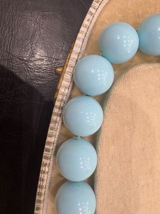 Collar Turquesas  Broche Oro