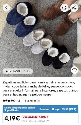 Pantuflas marrones