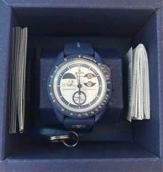 Omega Swatch Mission to Earthphase Moonshine Gold