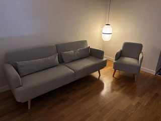 Conjunto Sofá y Sillón Gris Maison Du Monde
