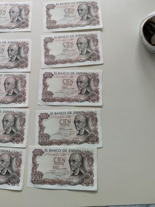 Billetes 100 Pesetas Correlativos 1970