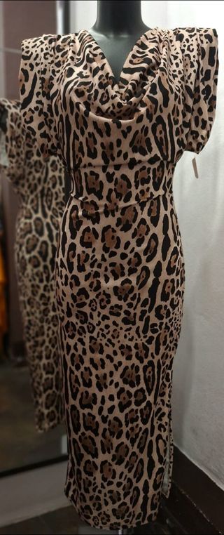 Vestido estampado animal print