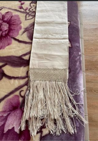 Asciugamano antico rasato fiandra e seta