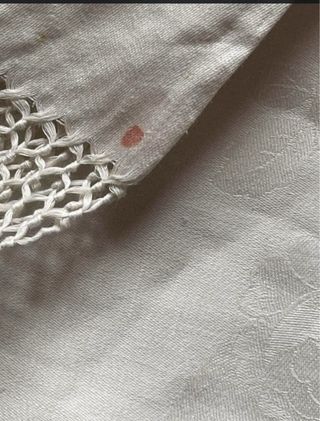 Asciugamano antico rasato fiandra e seta