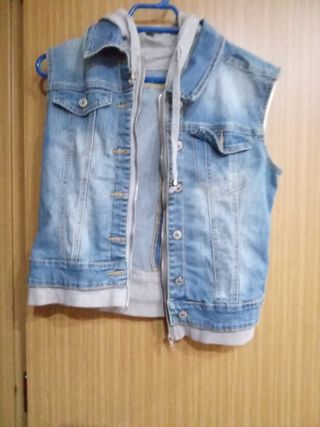 Chaleco vaquero con capucha Talla M