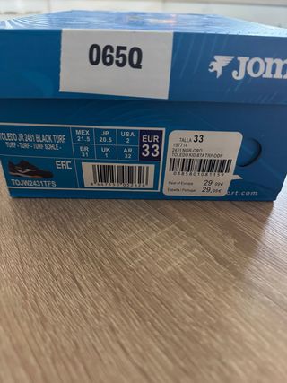 Tenis Joma Fútbol Sala Negro Talla 33