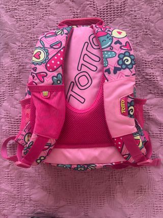 Mochila Totto Infantil Rosa Estampada
