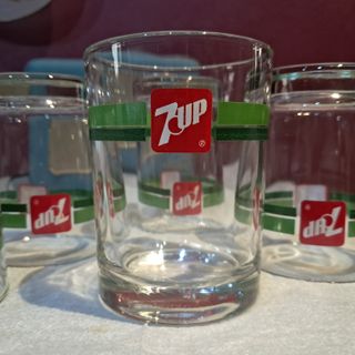 Set 7 Bicchieri Seven Up Vintage