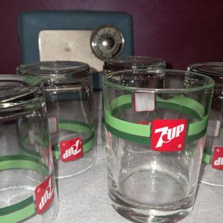 Set 7 Bicchieri Seven Up Vintage