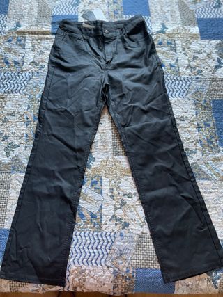 Pantalón efecto cuero Calzedonia negro