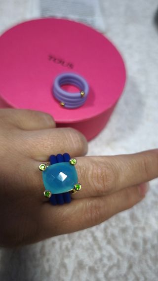 Pack 2 Anillos Tous Azul y Lila