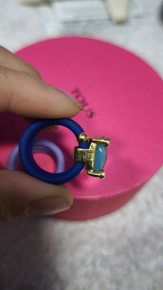 Pack 2 Anillos Tous Azul y Lila