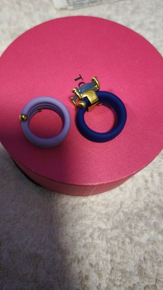 Pack 2 Anillos Tous Azul y Lila