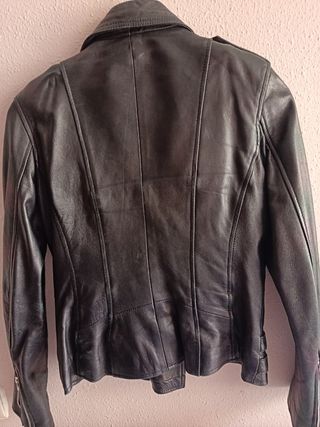 Cazadora Cuero FEMININ TOUCH Negra Talla L