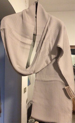 Sciarpa Gucci seta anni 70 gr.perla, cm 170x42