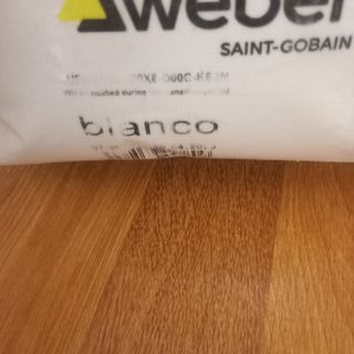 Junta fina porcelánica Weber Blanco