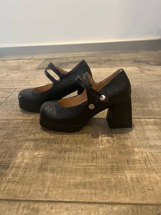 Zapatos Mary Jane Plataforma Estilo 70s