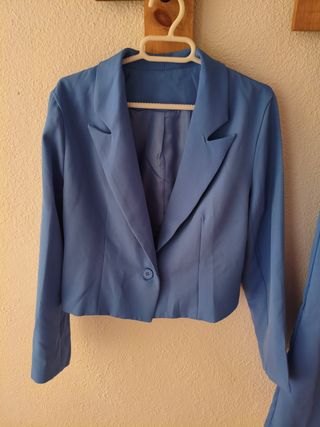 Traje de chaqueta azul