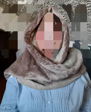 Sciarpa beige e panna