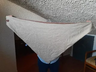 Sciarpa beige e panna