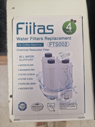 Filtros de agua Fiitas FTS002 para cafetera