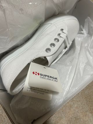 Superga bianche platform nuove