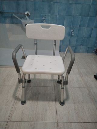 Silla de Baño con Asiento y Respaldo