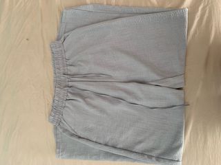 Pantalones de lino azul