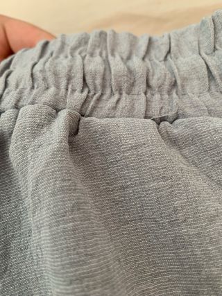 Pantalones de lino azul