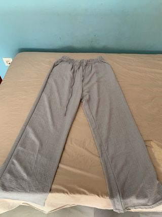Pantalones de lino azul