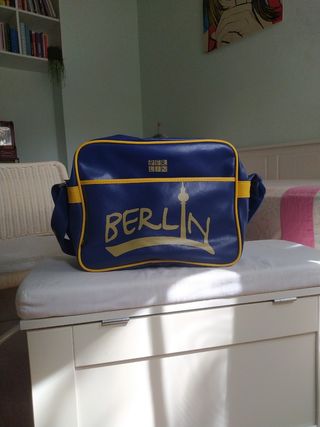 Bandolera Berlín azul y amarilla