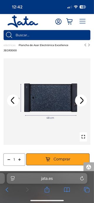 Plancha de asar electrónica Jata JEGR 3000