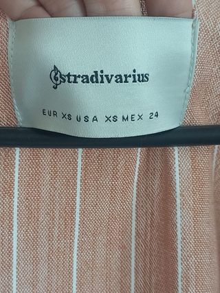 Blazer Stradivarius Rayas Beige Talla XS