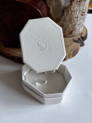 Caja Joyería Swarovski Octogonal Blanca para pendi