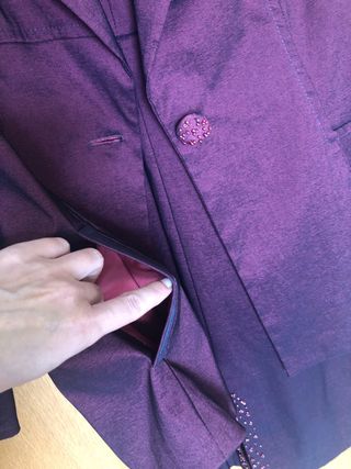 Traje Vestido y Blazer Morado talla 38