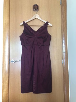 Traje Vestido y Blazer Morado talla 38