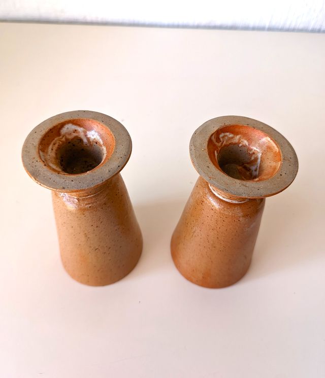 2 Copas Mazagrans Vintage Francesas en Terracota