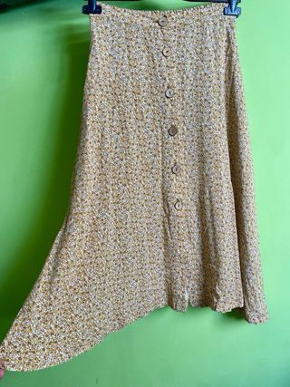 Falda midi Pull&Bear floral
